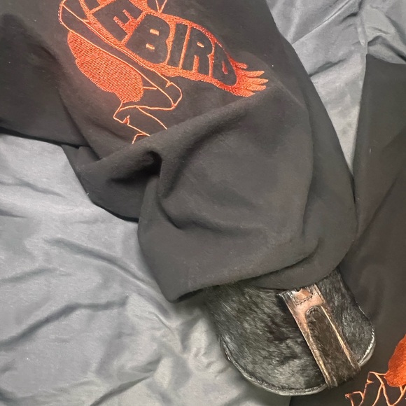 Freebird Black Haircalf Boots with Brown Accents - Picture 7 of 10